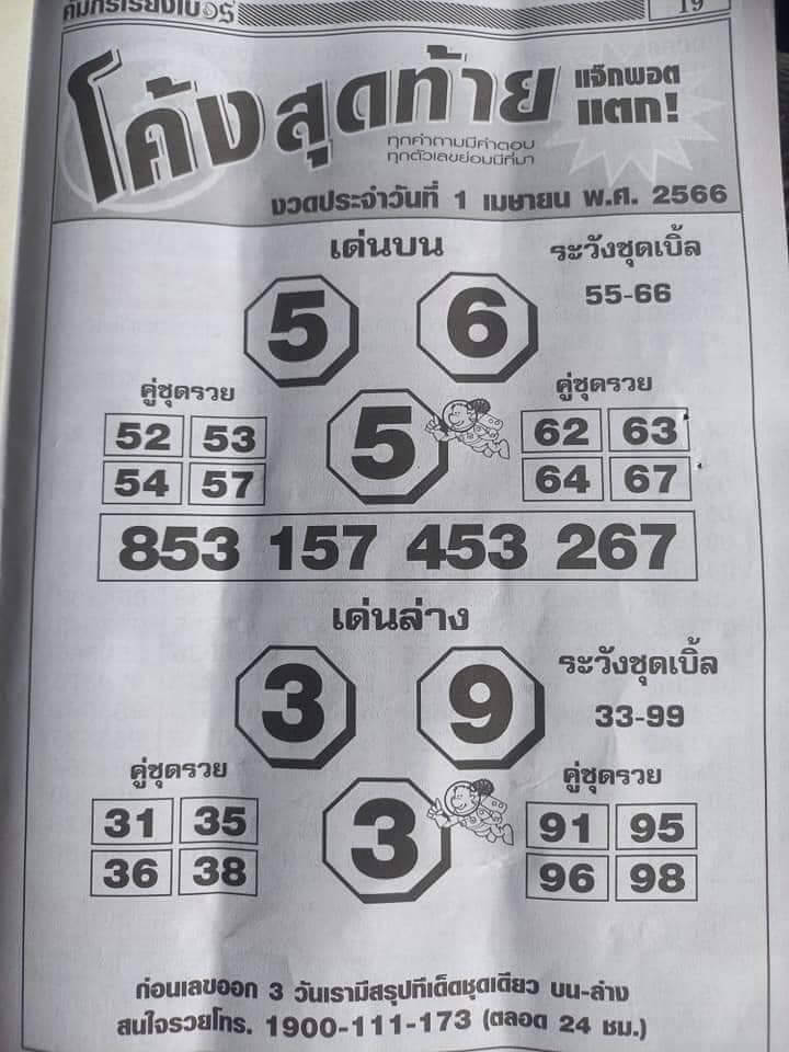 หวยโค้งสุดท้าย